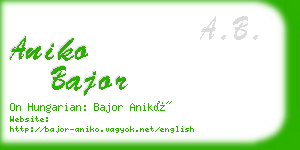 aniko bajor business card